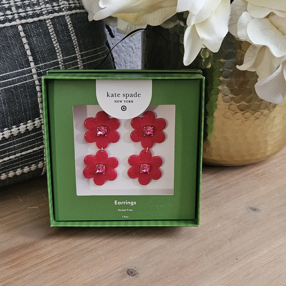 Kate Spade X Target Red Flower Earrings